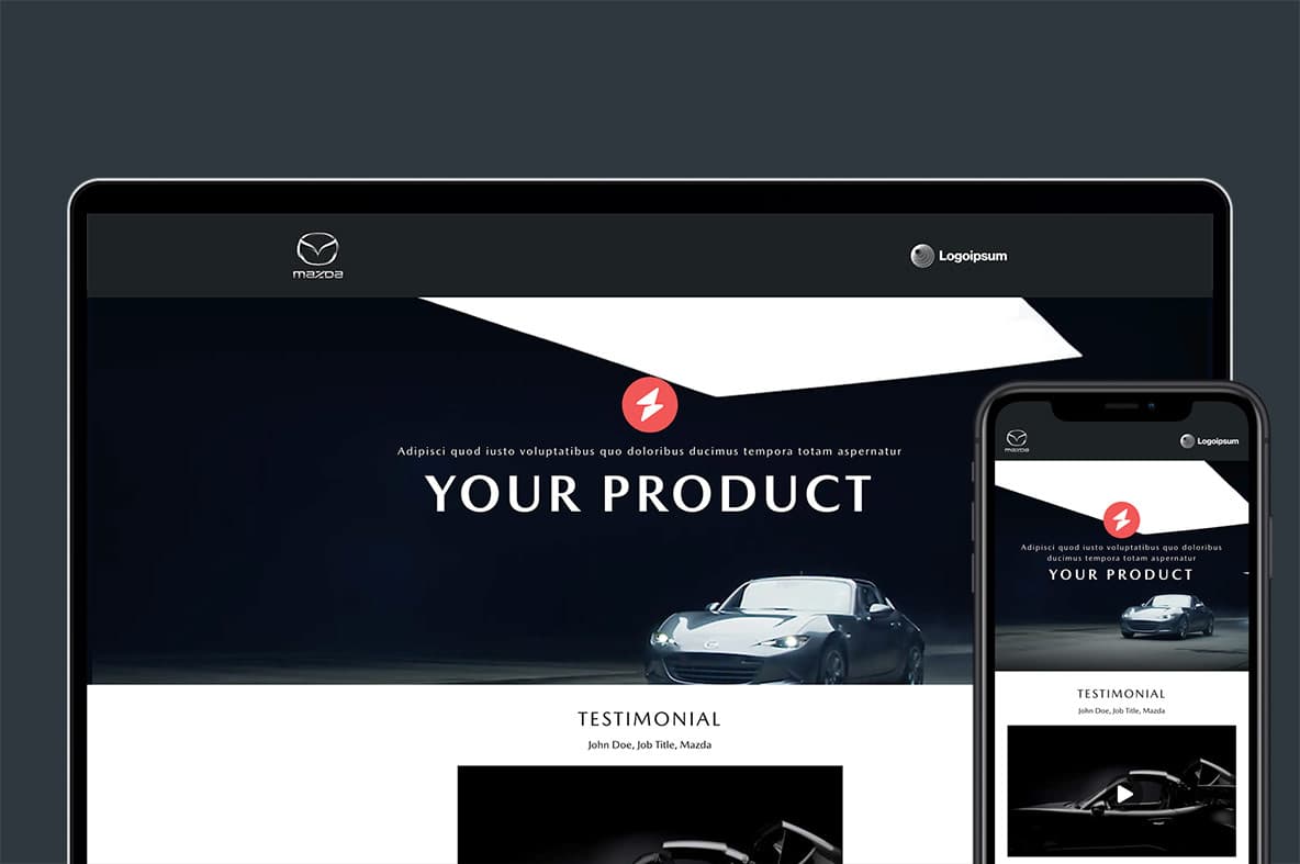 Mock Landing Page Mazda